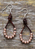 Boho Earrings, Dangle Earrings, Silver Bohemian Peal
